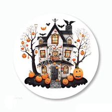 Halloween Haunted House Favors Envelope Seals Scrapbook Stickers Labels