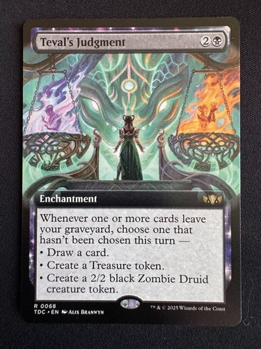 Teval's Judgment (Extended Art) Rare MTG Tarkir Dragonstorm Commander