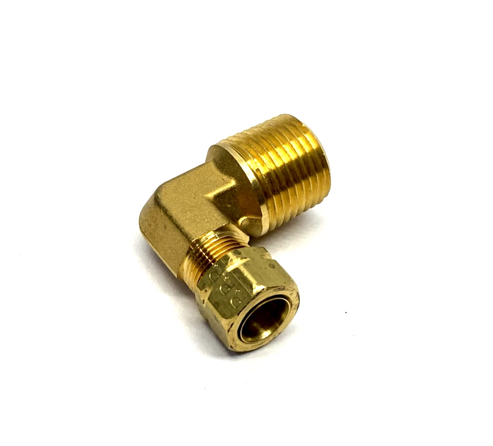 Parker 169CA-6-8 Brass Compression Elbow Fitting 3/8" Tube OD x 1/2" NPT 10-PACK - Image 4 of 4