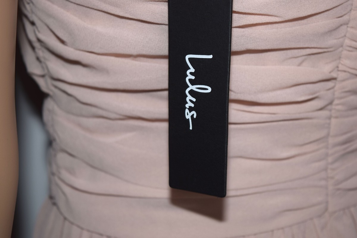 NWT LULUS Divine Inspiration Blush Light Pink Lined Halter Maxi Dress Size  S | eBay
