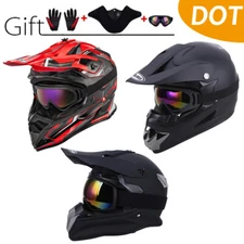 DOT Adult Youth Kids Off-Road Full Face Helmet Motocross Dirt Bike ATV UTV S-XL