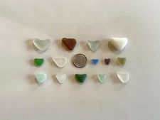 Genuine Beach Sea Glass Perfectly Heart-shaped Beautiful Colors Surf-tumbled