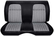 1969 Camaro Rear Seat Interior Upholstery Deluxe Houndstooth Coupe Black