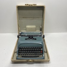 Underwood Olivetti Blue Typewriter Portable Case Vintage Studio 44