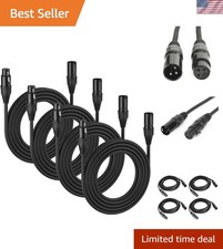 10 ft Flexible DMX Cable 3 Pin Signal XLR Male to Female Cable Wire for Stage...