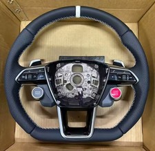 Leather Steering Wheel For Audi Q3 Q5 Q8 A3 A4 A5 A6 S3 S4 Rs3 Rs5 Rs7 Rs6