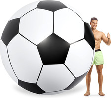 6.5 Ft Giant Inflatable Soccer Ball, Jumbo Pool Beach Ball