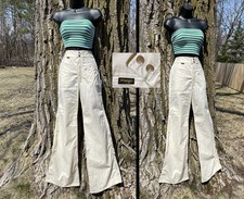 Vtg 70s NOS Wrangler High Waist Flare Wide Leg Bell Bottom Pants Jeans S XS