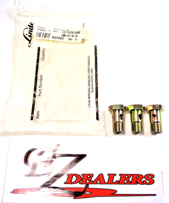 #ad Linde L9170281080 Hollow Screw Banjo bolts Qty. 2 NOS FREE SHIPPING $12.99