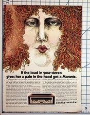 Vintage 1970s Marantz Stereo Receiver Ad Psyc...