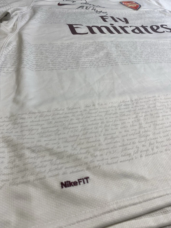 Maillot Arsenal Nike Taille XL 2007/2008 Signé Par Arsène Wenger - Photo 3/4