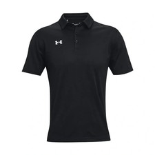 Under Armour Team Tech Polo Shirt Mens Medium Black Golf Performance Stretch