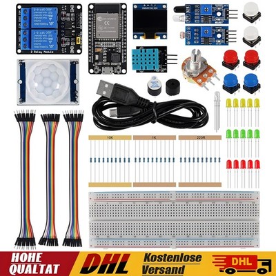 IoT Starter Kit ESP32 Development Board WiFi OLED Module LEDs für Arduino