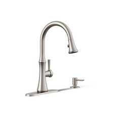 Kohler Kaori S15689544 Pull Down Kitchen Faucet Soap Dispenser Vibrant Stainless