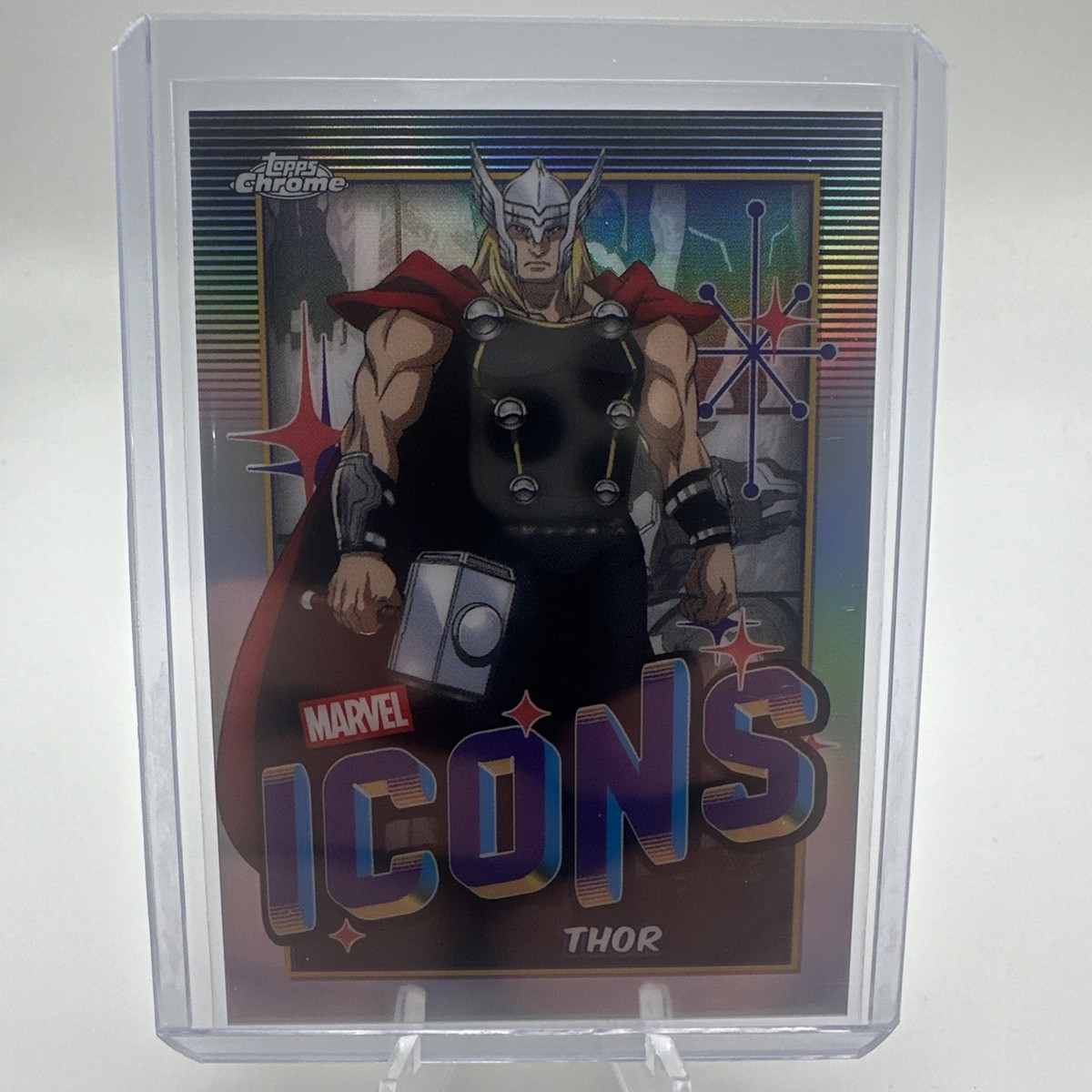 2025 Topps Chrome Marvel THOR Marvel ICONS Insert Refractor | eBay
