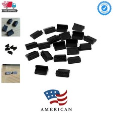20 Pcs Black Rubber USB A Type Female Anti Dust Cover Protector Plugs Stopper...