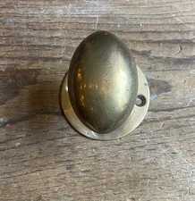 One Old vintage  Brass Single Door Handle, Spins Freely