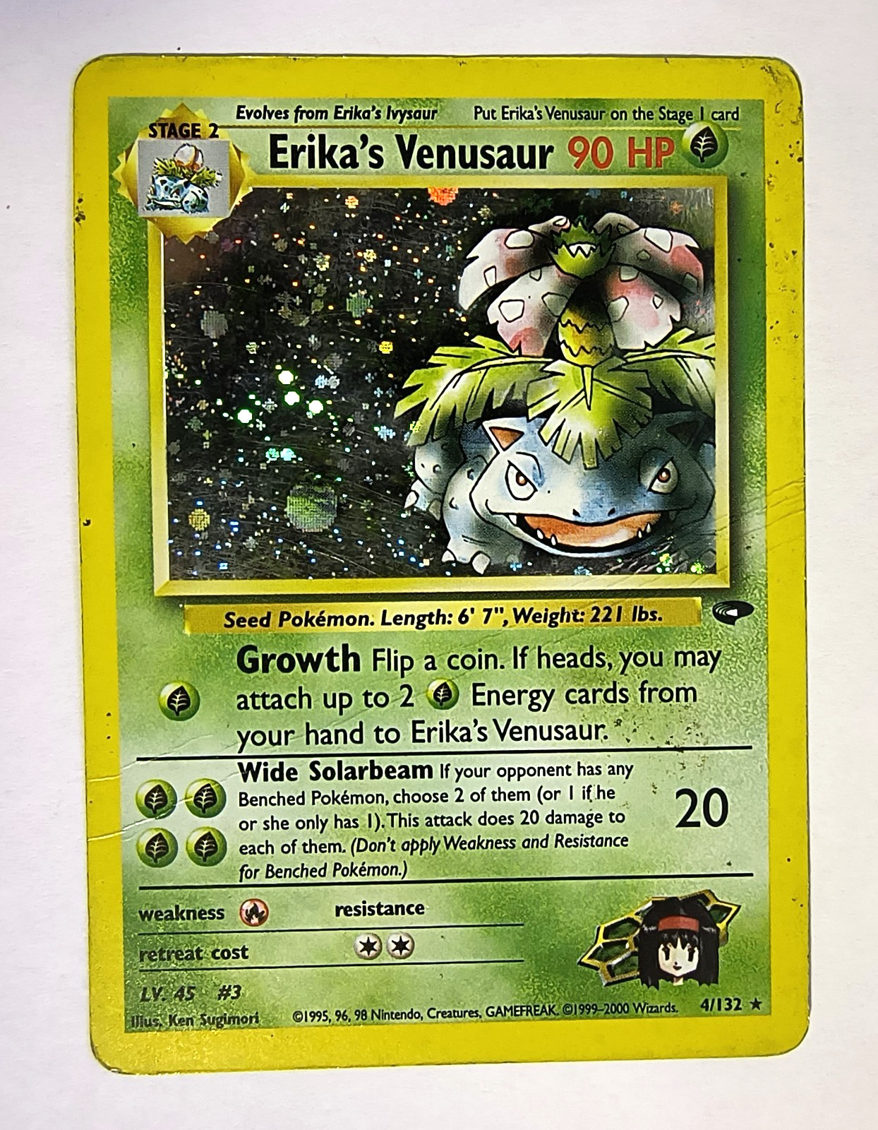 Pokémon TCG Erika's Venusaur 4/132 Holo Unlimited Pokémon Gym Challenge Hp