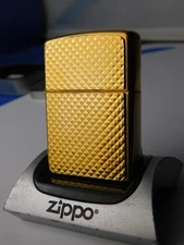 ZIPPO LIGHTER FIFTH AVENUE BLACK TIE AFTER FIVE COLLECTION BRASS VINTAGE XIV