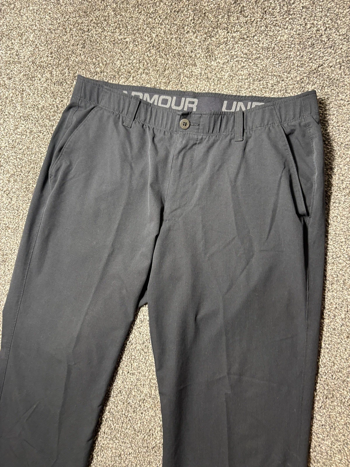 Under Armour Ripstop Airvent Golf Pants Mens 36x30 Black Vented 1293914 *