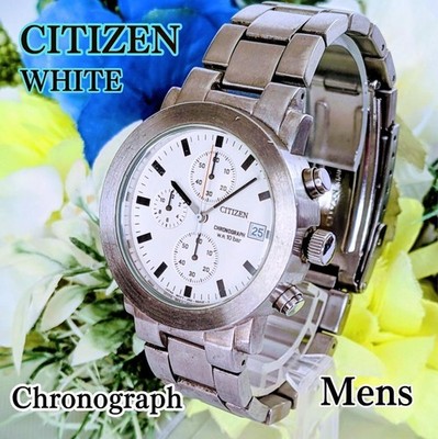 Good Condition CITIZEN Citizen Men s Watch White Chrono  Smart