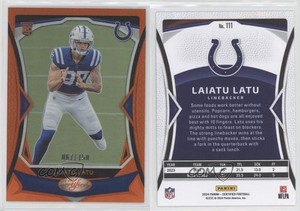 2024 Certified Rookies Orange Mirror /150 Laiatu Latu #111 Rookie RC