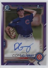 2021 Bowman Draft Chrome Pick Purple Refractor /250 Drew Gray #CDA-DG Auto 0zg4