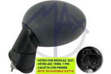 SPECCHIO SPECCHIETTO RETROVISORE ELETTRICO SX PER MINI ONE/COOPER 2007 AL 2014