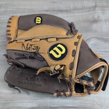 Wilson A440 MONSTA WEB Fast Pitch 12" A0442 12-BR Leather Baseball Glove LHT 