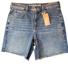 Eddie Bauer Authentic Voyager High Rise Denim Jean Shorts 7 Inch W 12 NEW