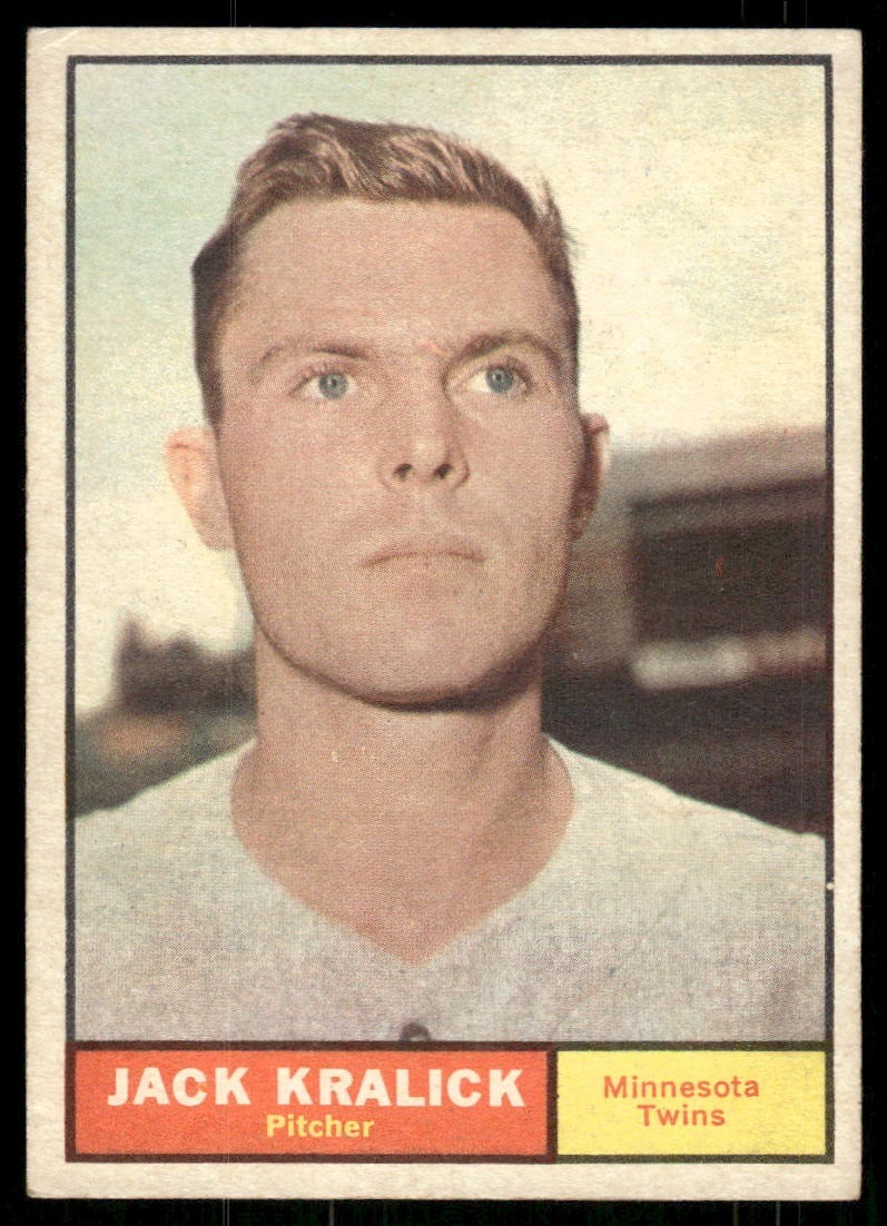 1961 Topps Jack Kralick RC #36 Minnesota Twins