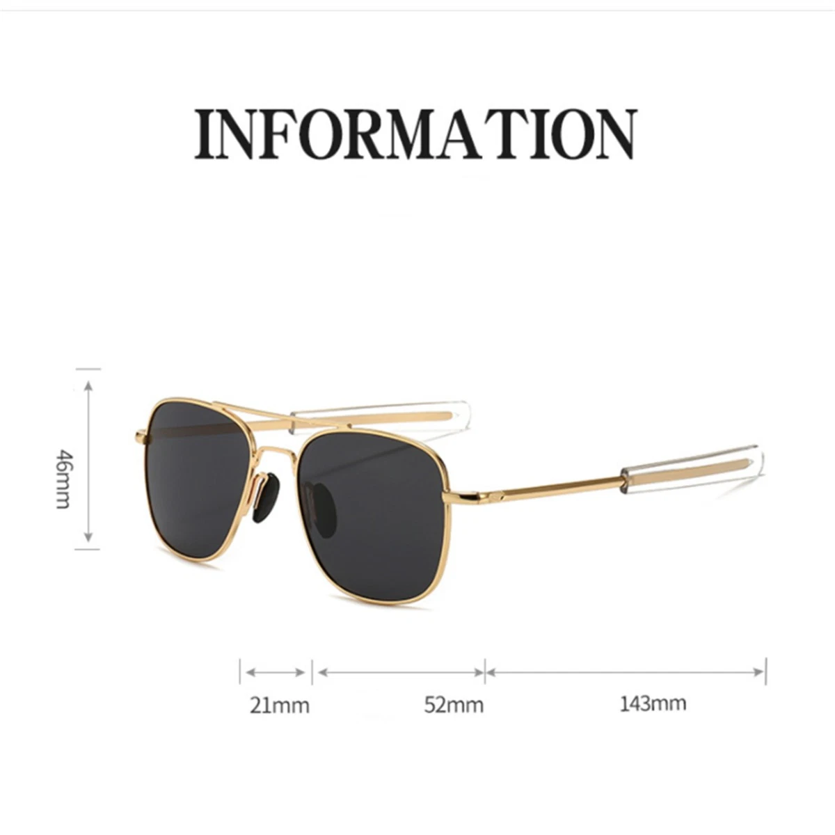 Klassische Militär-Pilotensonnenbrille polarisiert Herren Pilot Retro Fahrbrille