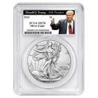 2022 $1 American Silver Eagle PCGS MS70 Trump 45th President Label