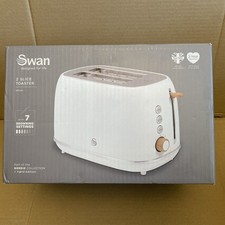 Swan Nordic Collection 2 Slice Toaster 800W White NEW (imperfect body) pls read