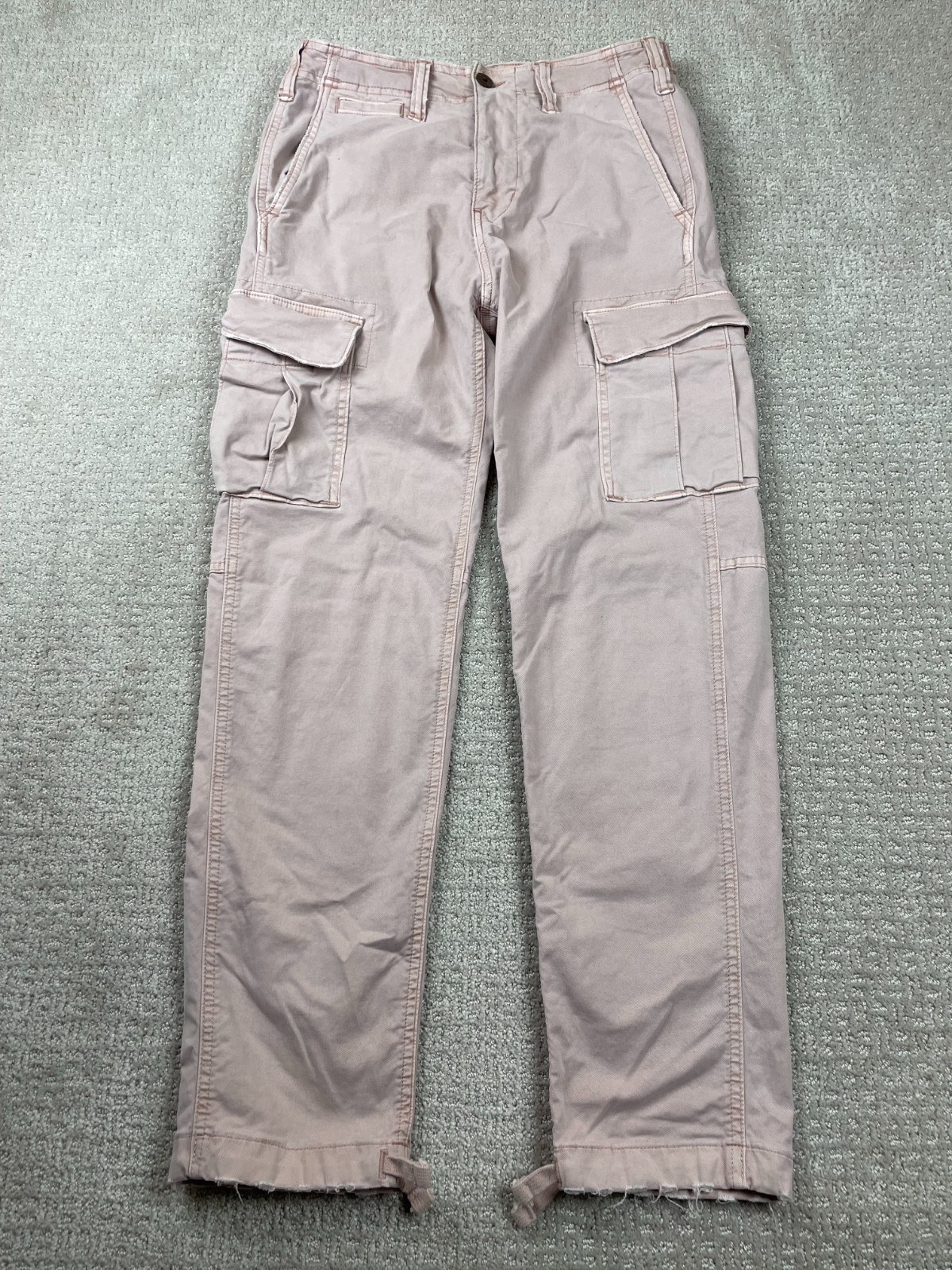 American Eagle Cargo Pants Mens 28x32 Pink Cotton Twill Stretch Utility Fatigues