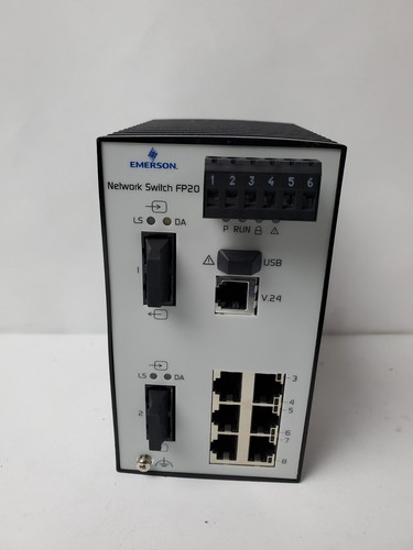 Emerson DeltaV FP20-6TX2MM Network Switch KJ1611X1-BE2 12P4452X062 - Picture 3 of 6