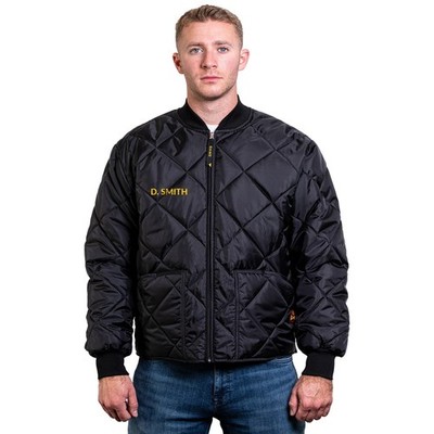NEW Embroidered GAME Apparel Men's 1221-J The Bravest Diamond Quilt Jacket Navy