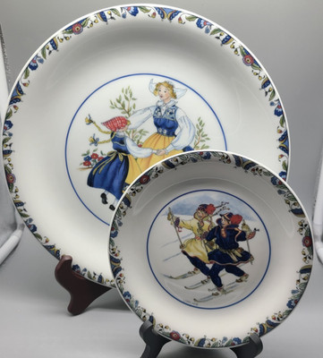2 Rostrand ''The Swedish National Costume'' Lapand/Sergerv Plates