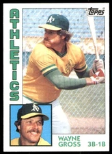 1984 Topps Wayne Gross Oakland Athletics #741