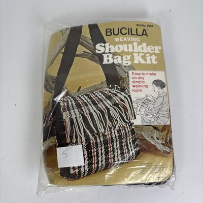 Vintage Bucilla Weaving Shoulder Bag Kit 7858 Easy To Make On Any Weaving Loom