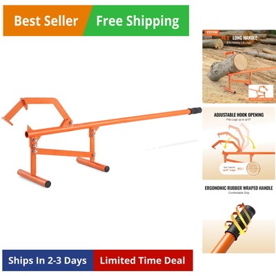 48'' Timberjack Log Lifter, Adjustable Heavy Duty Log Roller Cant Hook, Log Ja...