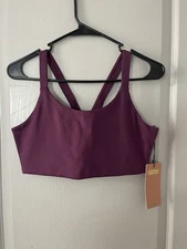 Girlfriend Collective Simone High Support Bra Sports Bra Burgundy Size Large NWT