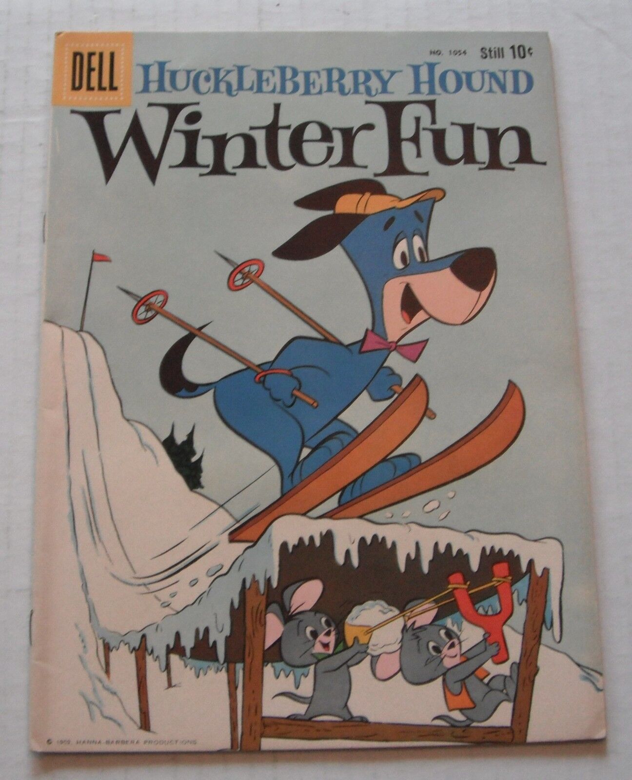 Four Color # 1054--Huckleberry Hound ..VF grade...1959 Hanna-Barbera comic--A
