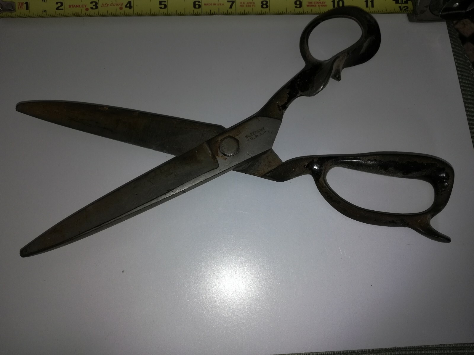 Vintage Kleencut Pinking Shears Scissors USA, RightHanded RH 12 Inch