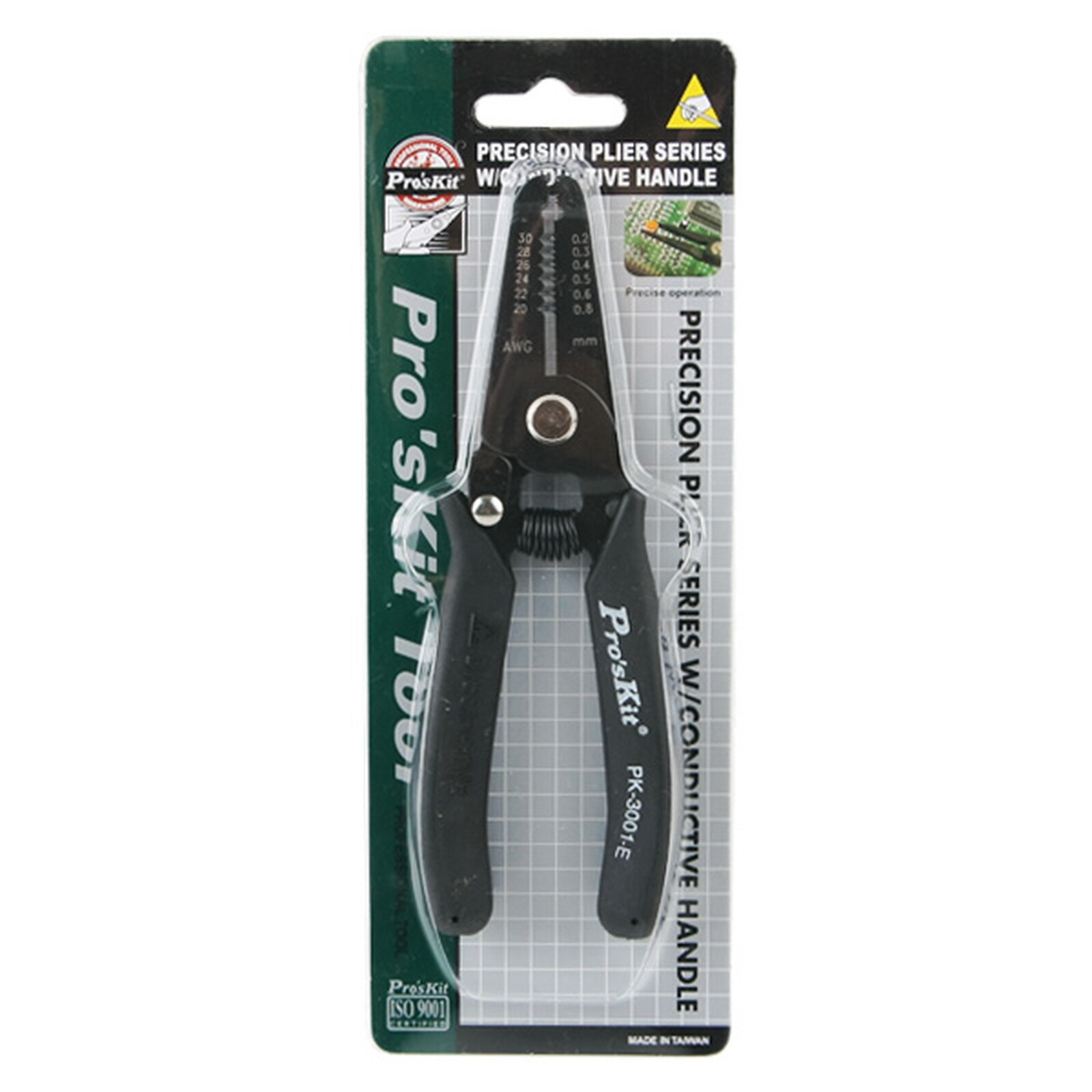 Proskit 1PK-3001E Precision Wire Stripper With Conductive Handle NonSlip Tool