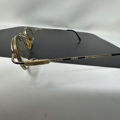Monturas de gafas Cazal NOS Mod 775 doradas negras Alemania - Imagen 14 de 21