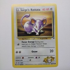 Pokémon TCG Lt. Surge's Rattata 82/132 Unlimited Gym Heroes - Same Day Shipping!