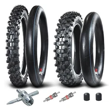 Rear 80/100-12 3.00-12 Front 60/100-14 2.50-14 Tire and Inner Tube for 110cc ...