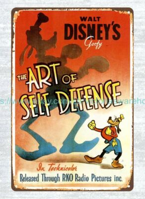 The Art of Self Defence 1941 Goofy metal tin sign office ideas