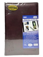 Pioneer Photo Album Sewn European Leather Bonded 300 Memo Slip In Pockets